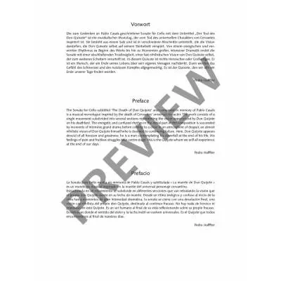 Sonata: the Death of Don Quixote - Halffter - Cello - Sheet