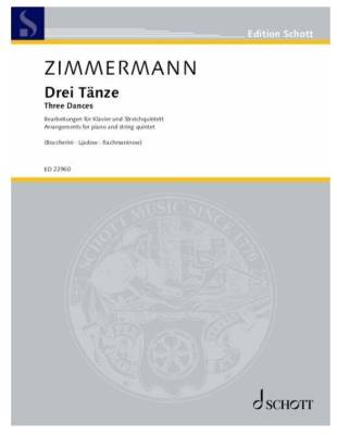 Schott - Three Dances - Zimmermann - String Quintet/Piano