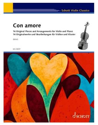Schott - Con Amore: 14 Original Pieces and Arrangements - Birtel - Violin/Piano - Book