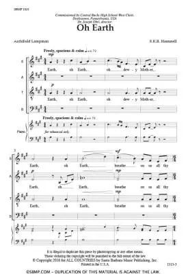 Oh Earth - Hammell - Choral Octavo - SATB A Cappella