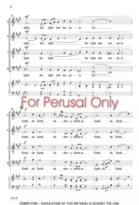Oh Earth - Hammell - Choral Octavo - SATB A Cappella