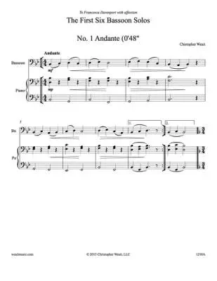 The First Six Bassoon Solos - Weait - Bassoon/Piano - Book