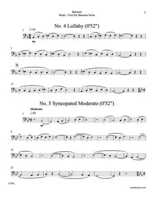 The First Six Bassoon Solos - Weait - Bassoon/Piano - Book