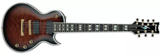 Iron Label 7-String Electric Guitar - Dark Brown Sunburst