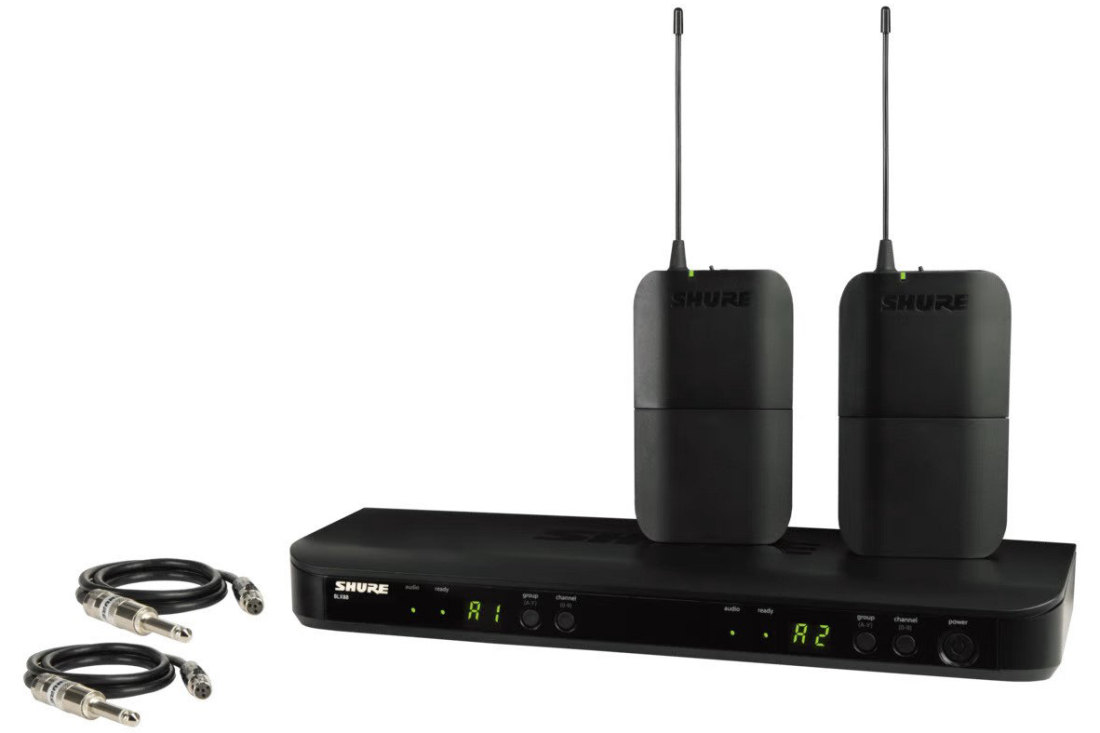 BLX188/CVL Dual Diversity System w/ 2x CVL Lav Microphones (H10 : 542-572 MHz)
