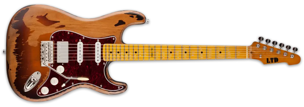 LTD George Lynch Electric Guitar - Distressed 2 Tone Burst