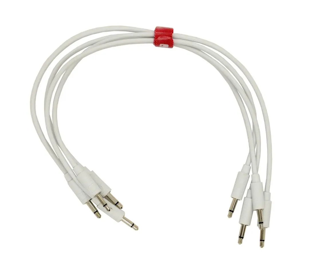 Patch Cables 3.5mm TS to same - 30cm - White (4 Pack)