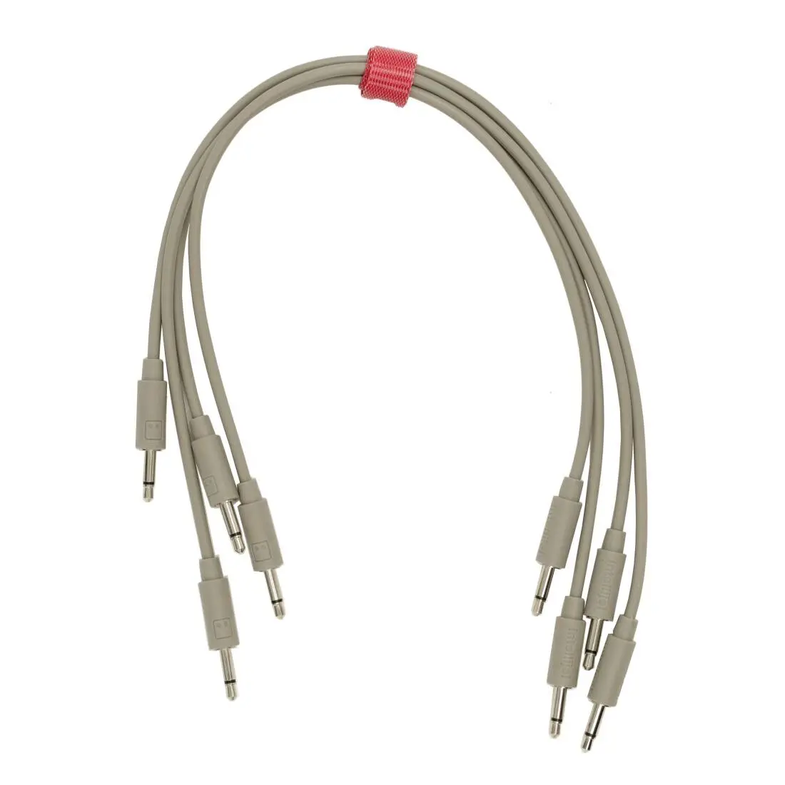 Patch Cables 3.5mm TS to same - 30cm - Grey (4 Pack)