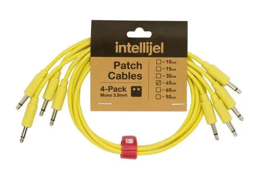 Intellijel - Patch Cables 3.5mm TS to same - 45cm - Yellow (4 Pack)