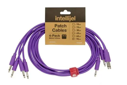 Intellijel - Patch Cables 3.5mm TS to same - 90cm - Purple (4 Pack)