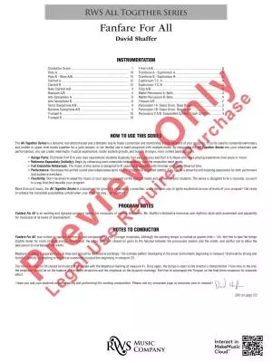 Fanfare for All - Shaffer - Concert Band - Multi-Level