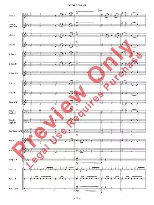 Fanfare for All - Shaffer - Concert Band - Multi-Level