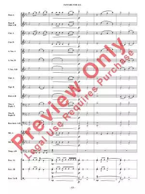 Fanfare for All - Shaffer - Concert Band - Multi-Level