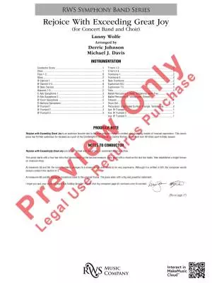 Rejoice with Exceeding Great Joy - Johnson - Concert Band/Choir - Gr. 4