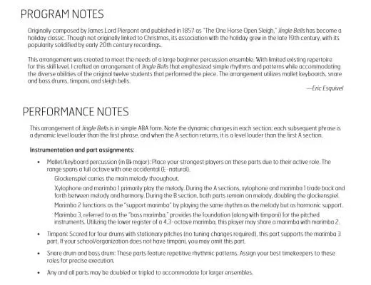 Jingle Bells - Pierpont/Esquivel - Percussion Ensemble