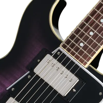 Les Paul Special Double Cut Figured Electric Guitar - Dark Purple Burst