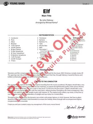 Elf (Main Title) - Debney/Kamuf - Concert Band - Gr. 2