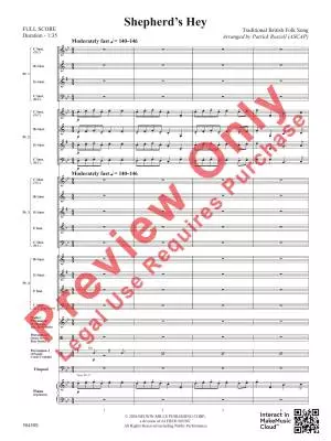 Shepherd\'s Hey - Roszell - Concert Band/String Orchestra (Flex-Band) - Gr. 1