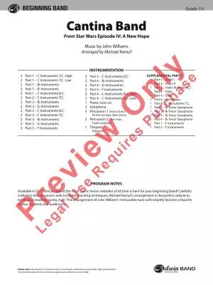 Cantina Band - Williams/Kamuf - Concert Band/String Ensemble (Flex-Band) - Gr. 1.5