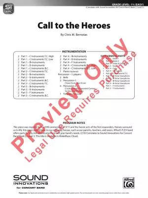 Call to the Heroes - Bernotas - Concert Band/String Ensemble(Flex-Band) - Gr. 1.5