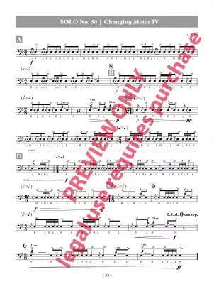 A Tribute to Charley: 50 Rudimental Solos: in Honor of My Studies with Charley Wilcoxon - Karas - Drum Set - Book