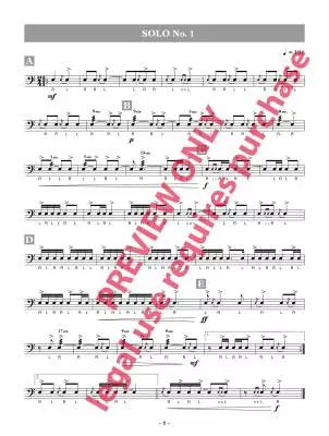 A Tribute to Charley: 50 Rudimental Solos: in Honor of My Studies with Charley Wilcoxon - Karas - Drum Set - Book