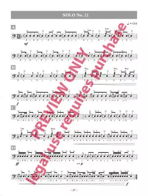 A Tribute to Charley: 50 Rudimental Solos: in Honor of My Studies with Charley Wilcoxon - Karas - Drum Set - Book