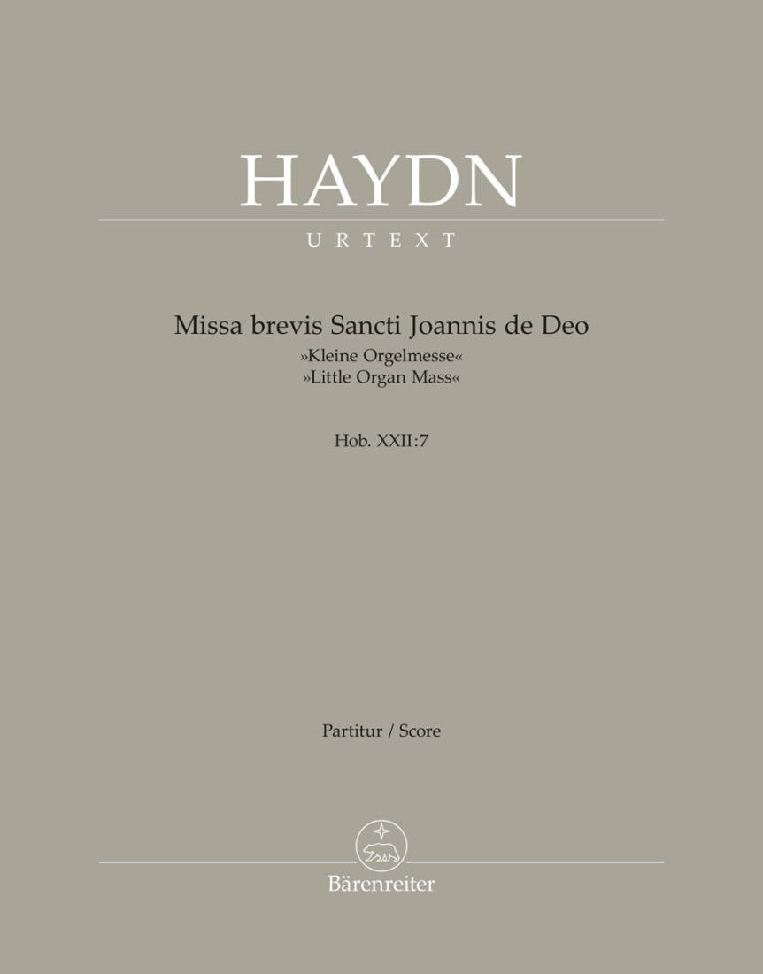 Missa brevis Sancti Joannis de Deo Hob. XXII:7 \'\'Little Organ Mass\'\' - Haydn - Full Score