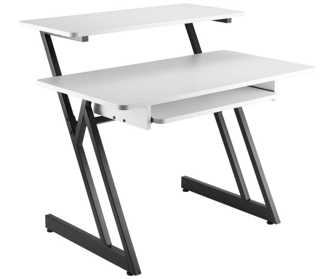 WS7500W 3-Tier Studio Workstation - White