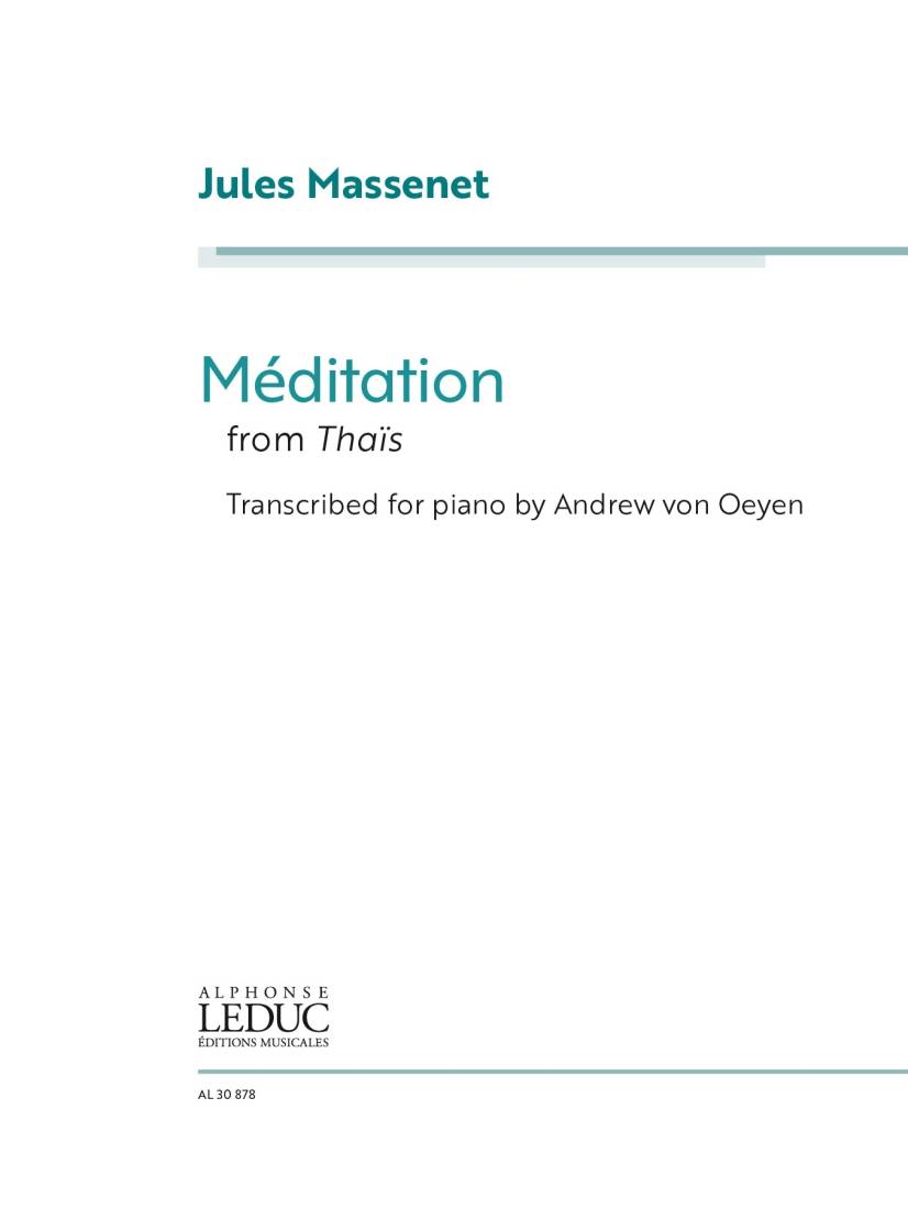Meditation from Thais - Massenet/Oeyen - Piano - Sheet