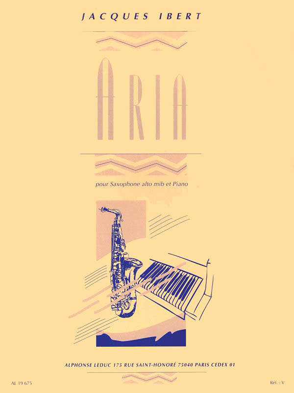 Aria - Ibert - Alto Saxophone/Piano - Sheet