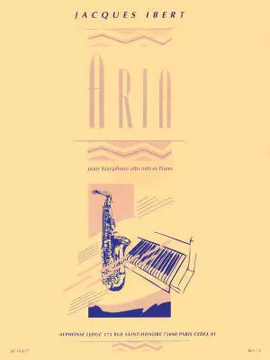 Alphonse Leduc - Aria - Ibert - Alto Saxophone/Piano - Sheet
