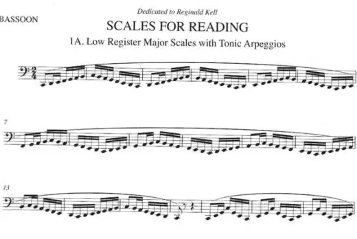 Bassoon Scales for Reading - Weait - Bassoon - Book