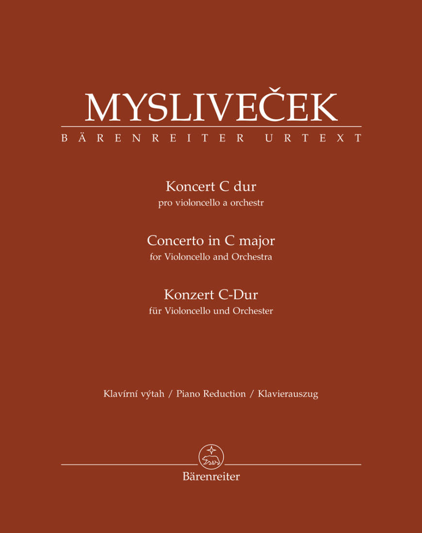 Concerto in C Major - Myslivecek - Cello/Piano - Book