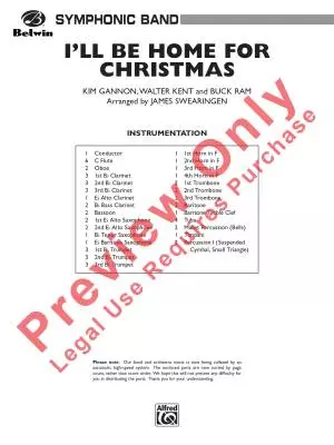I\'ll Be Home for Christmas - Kent/Swearingen - Concert Band - Gr. 3
