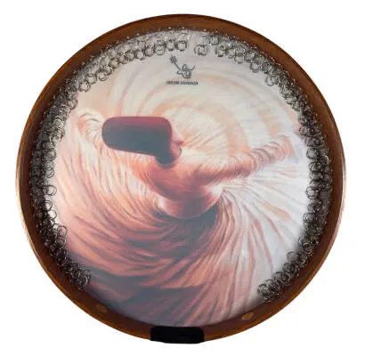 Premium Large DAF Frame Drum with Carrying Bag - Twirling Dervish