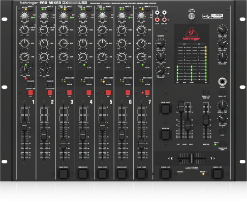 Behringer - DX2000USB Professional 7-Channel DJ Mixer with Infinium VCA Crossfader and USB/Audio Interface