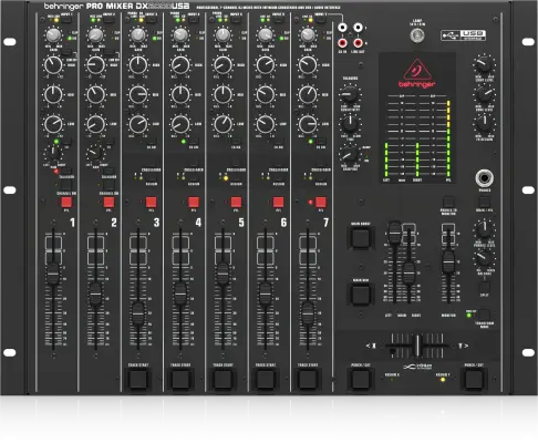 Behringer - DX2000USB Professional 7-Channel DJ Mixer with Infinium VCA Crossfader and USB/Audio Interface
