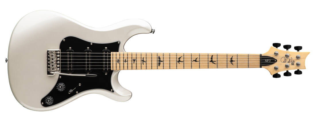 SE NF3 Maple Electric Guitar with Gig Bag - Pearl White