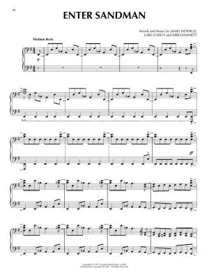 Metallica For Piano Solo - Book