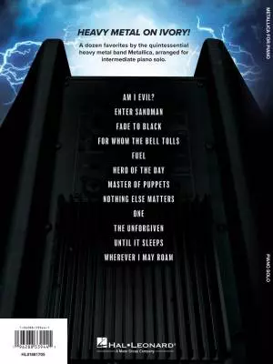 Metallica For Piano Solo - Book