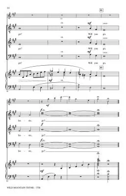 Wild Mountain Thyme - Parr - Choral Octavo - TTB Accompanied