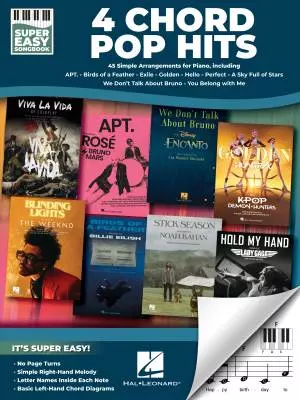 Hal Leonard - 4 Chord Pop Hits: Super Easy Songbook - Piano - Book