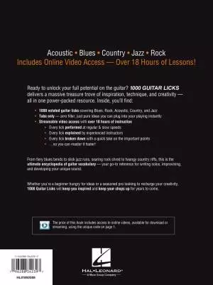 1000 Guitar Licks: the Ultimate Lick Library for Every Guitarist - Guitar Tab - Book