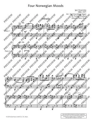 Four Norwegian Moods - Stravinsky/Knudsen/Kvernberg - 2P4H - Book