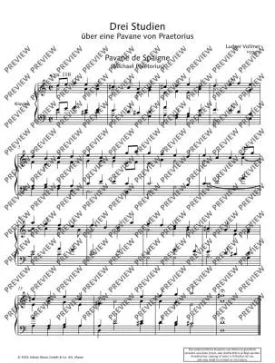 Three Studies on a Pavane - Vollmer - Piano - Book