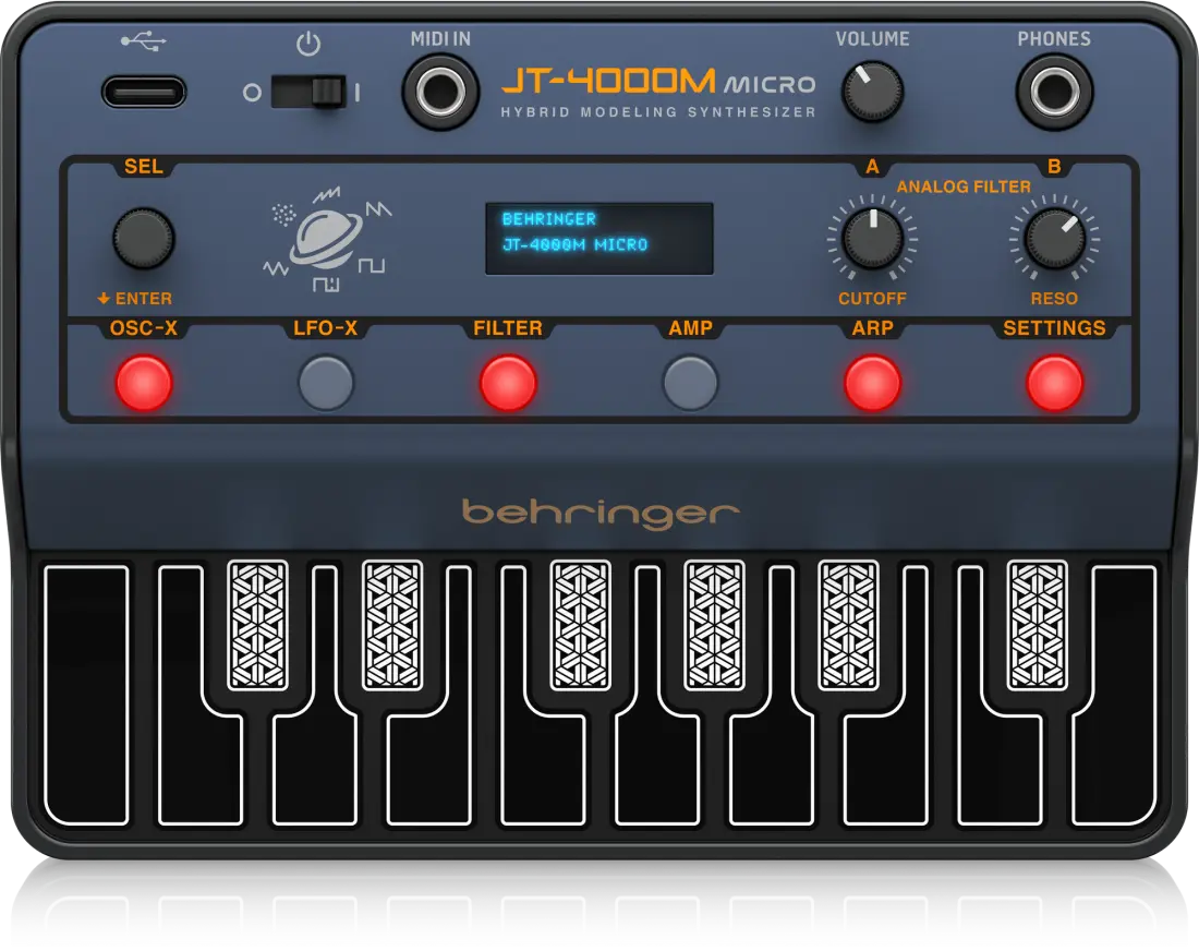 Portable 4-Voice Hybrid Synthesizer