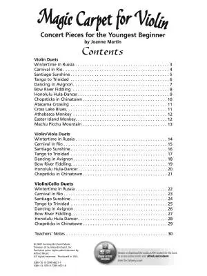 Magic Carpet: - Martin - Violin - Book/Media Online