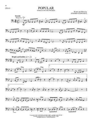 Songs from Kpop Demon Hunters, Minecraft, Wicked and More - Cello (Play-Along) - Book/Audio Online