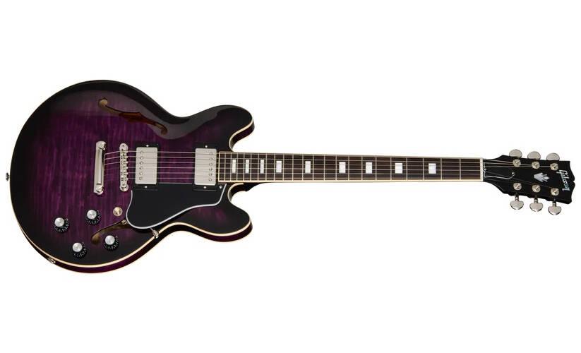 ES-339 Figured Electric Guitar with Hardshell Case - Dark Purple Burst